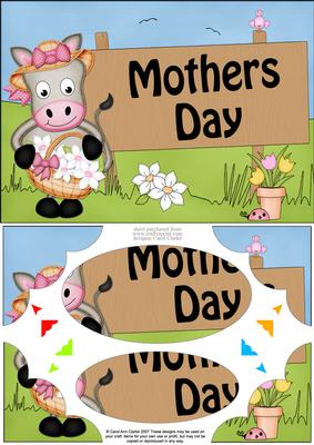 A5 Gigi Horse Mothers Day Scallop Corners and Pyrama