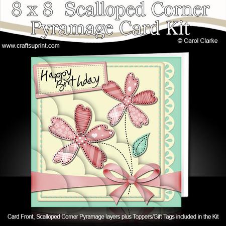 8 x 8 Patchwork Flowers & Lace Scalloped Corner Kit