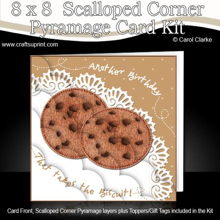 8 x 8 Digestive Biscuits Birthday Scalloped Corner Kit