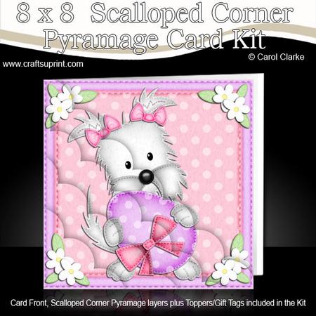 8 x 8 Jess the Westie's Easter Egg Scalloped Corner Kit