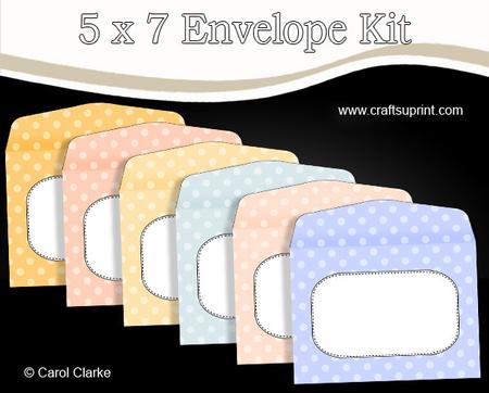 5 x 7 Pastel Polka Dot Envelope Kit