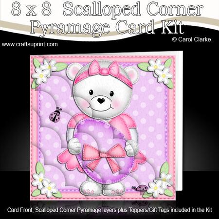 8 x 8 Teddy Tess's Easter Egg Scalloped Corner Kit
