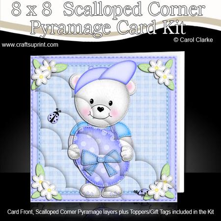 8 x 8 Teddy Ed's Easter Egg Scalloped Corner Kit