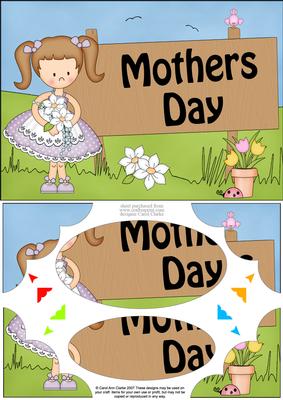 A5 Girlz Liz Mothers Day Scallop Corners and Pyramage