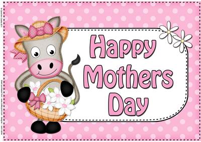 A4 Gigi Horse Polka Dots Mothers Day Card Topper