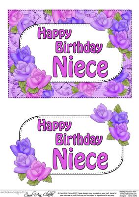 5x7 Birthday Niece Time for Roses 3D Decoupage