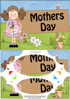 A5 Girlz Zoe Mothers Day Scallop Corners and Pyramage