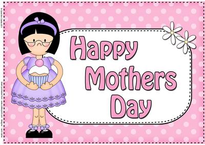 A4 Girlz Roz Polka Dots Mothers Day Card Topper