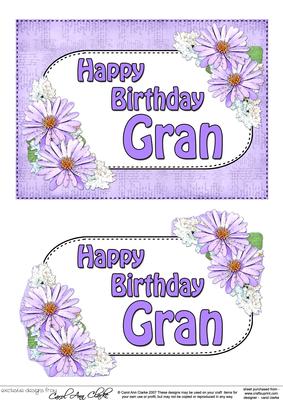 5x7 Birthday Gran Daisies 3D Step by Step Decoupage