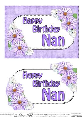 5x7 Birthday Nan Daisies 3D Step by Step Decoupage