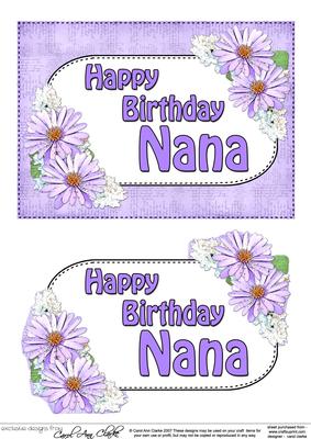 5x7 Birthday Nana Daisies 3D Step by Step Decoupage