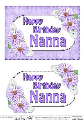 5x7 Birthday Nanna Daisies 3D Step by Step Decoupage