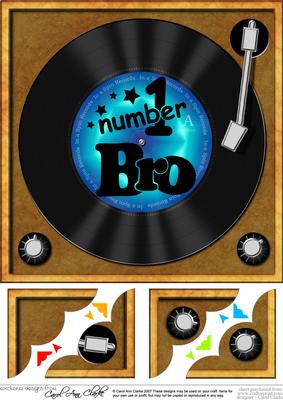 8 x 8 Number 1 Bro Record Scalloped Corner Topper