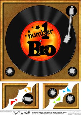 8 x 8 Number 1 Bro Record Scalloped Corner Topper