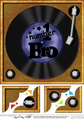8 x 8 Number 1 Bro Record Scalloped Corner Topper