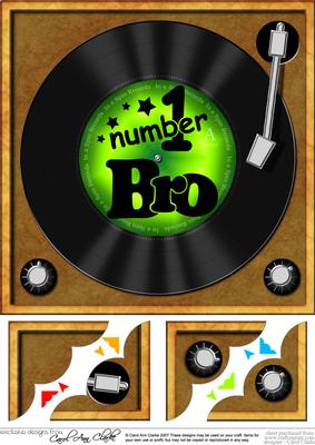 8 x 8 Number 1 Bro Record Scalloped Corner Topper
