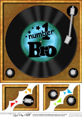 8 x 8 Number 1 Bro Record Scalloped Corner Topper