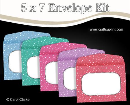 5 x 7 Pretty Shades Christmas Snow Envelopes Kit