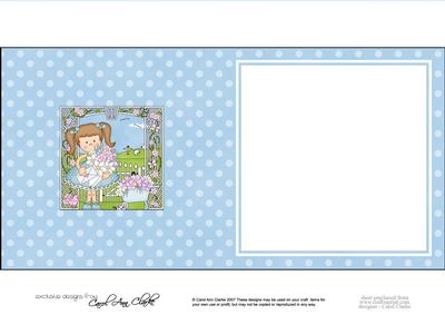Girlz Liz's Flowers Matching Insert Square Landscape