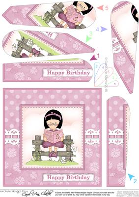 Girlz Roz Loves Reading Fan Pyramage Topper