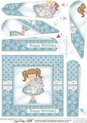 Girlz Liz's Flowers Fan Pyramage Topper