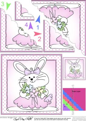 Little Bunny Scallop Corner Side Stacker Topper