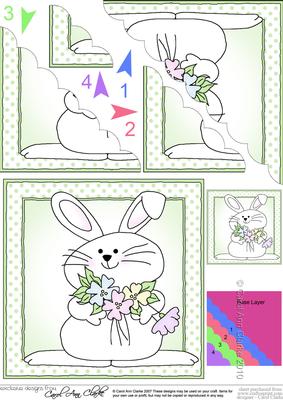 Little Bunny Scallop Corner Side Stacker Topper
