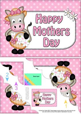 5x7 Gigi Horse Mothers Day Polka Dots Scallop Corner
