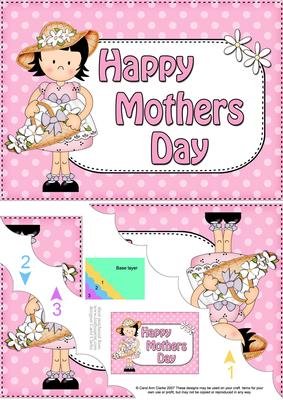 5x7 Girlz Suzi Mothers Day Polka Dots Scallop Corner