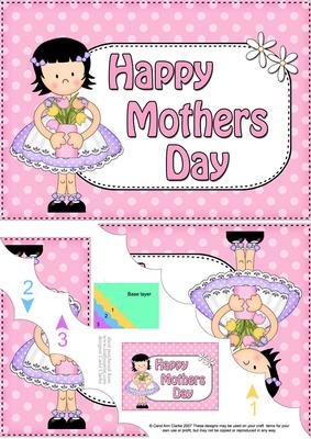 5x7 Girlz Suzi Mothers Day Polka Dots Scallop Corner