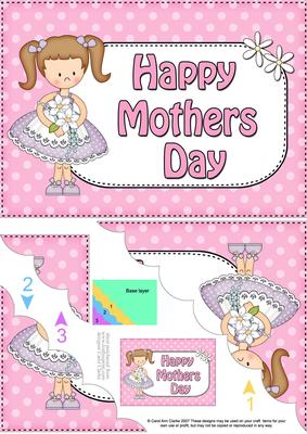 5x7 Girlz Liz Mothers Day Polka Dots Scallop Corner