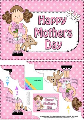 5x7 Girlz Zoe Mothers Day Polka Dots Scallop Corner
