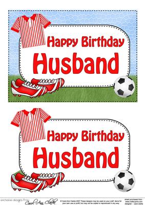 5x7 Birthday Husband Football 3D Step by Step Decoupage