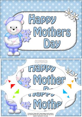 A5 Teddy Ed Mothers Day Dots Scallop Corners & Pyramage