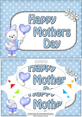 A5 Teddy Ed Mothers Day Dots Scallop Corners & Pyramage