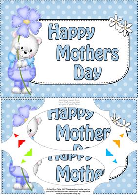 A5 Teddy Ed Mothers Day Dots Scallop Corners & Pyramage