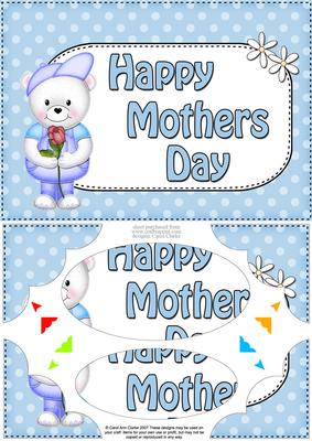 A5 Teddy Ed Mothers Day Dots Scallop Corners & Pyramage