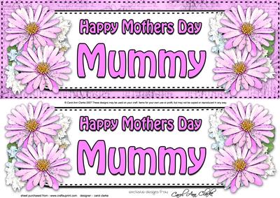 Large Dl Mothers Day Mummy Daisies Floral 3D Decoupage