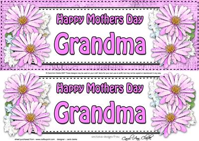 Large Dl Mothers Day Grandma Daisies Floral 3D Decoupage