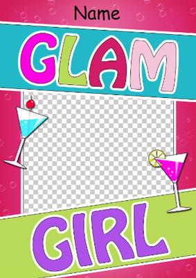 Glam Girl Cocktails Birthday Photo Upload Card