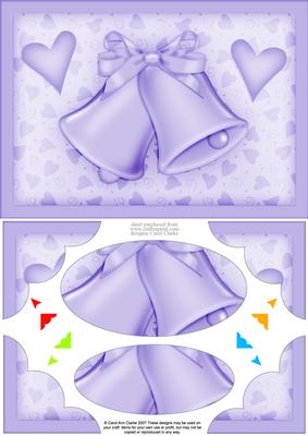A5 Romantic Bells Scallop Corners and Pyramage