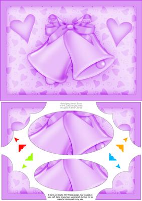 A5 Romantic Bells Scallop Corners and Pyramage