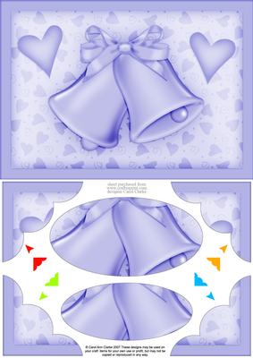 A5 Romantic Bells Scallop Corners and Pyramage