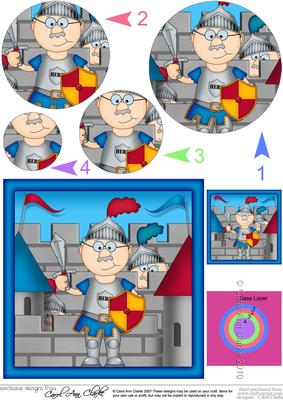 Bert the Knight Circle Pyramage Topper