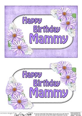 5x7 Birthday Mammy Daisies 3D Step by Step Decoupage