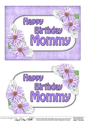 5x7 Birthday Mommy Daisies 3D Step by Step Decoupage