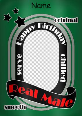 Real Male Beer Can Birthday Photo Upload Card