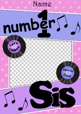 No 1 Sis Record Photo Upload Card