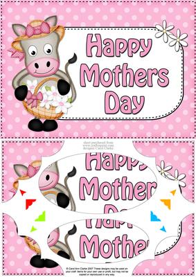 A5 Gigi Horse Mothers Day Dots Scallop Corners & Pyramage