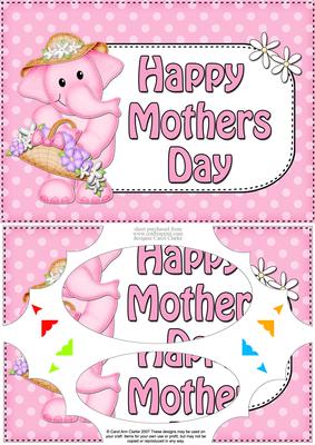 A5 Lola Elephant Mothers Day Dots Scallop Corners & Pyramage